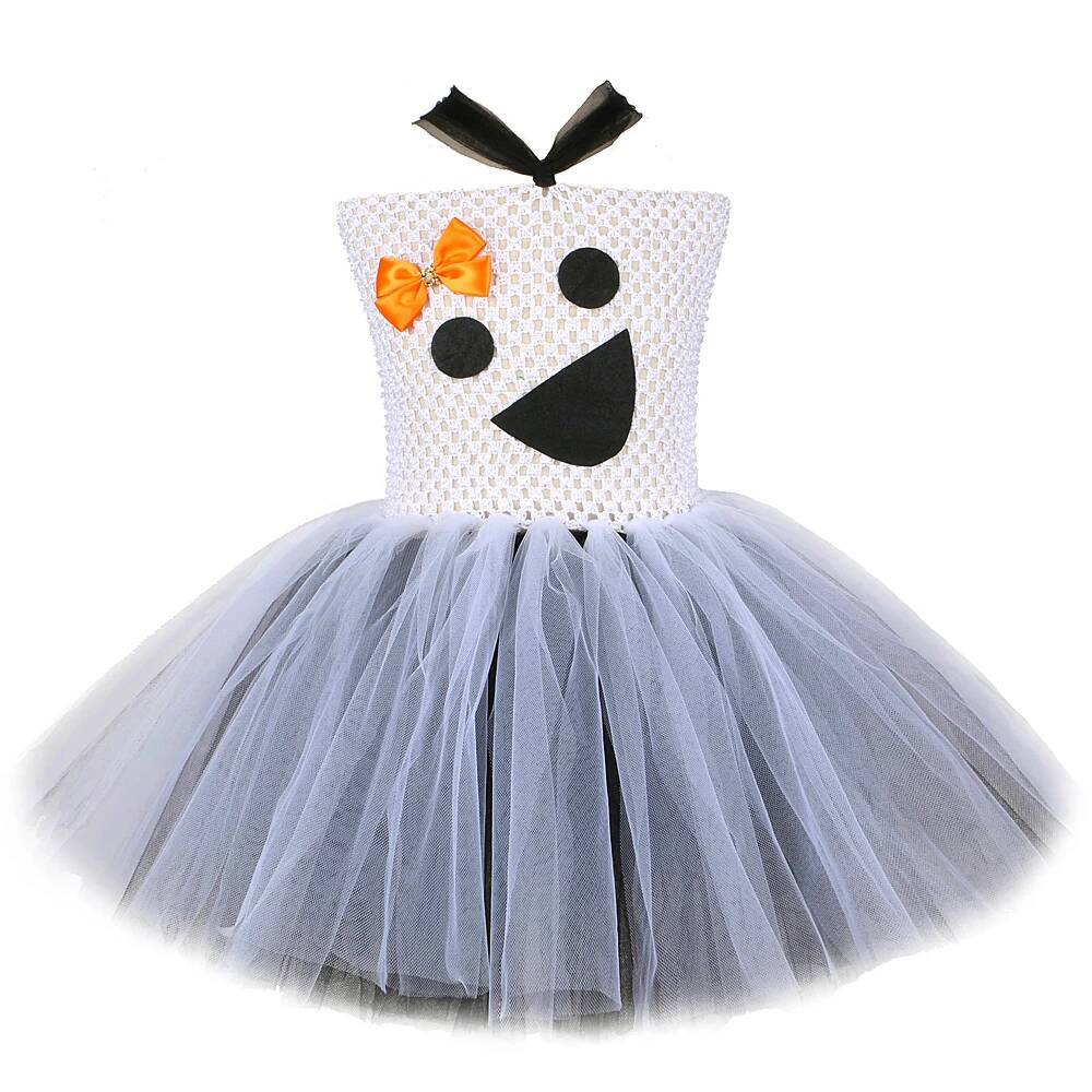 Baby Clothing For Girls - White Black Ghost Tutu Dress for