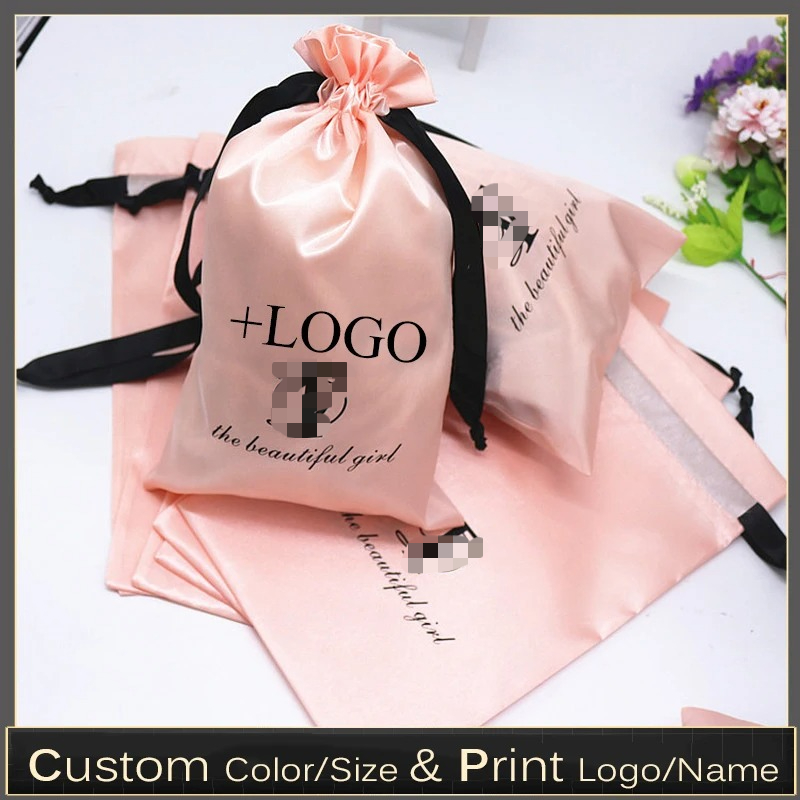 Baby Clothing Gifts - 20PCS Baby Pink Silk Satin Pouch