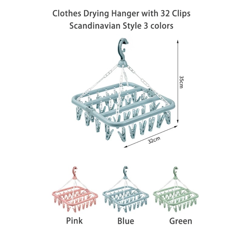 Clothes Drying Hanger with 32  - Baby Clothing Rack recension och pris