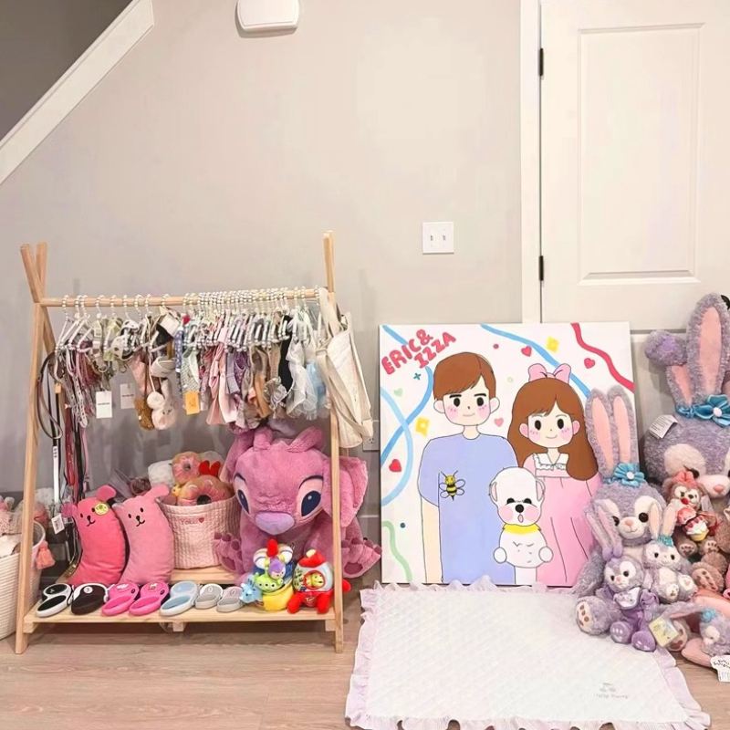 ‌Solid Wood Coat Rack System,  - Baby Clothing Rack recension och pris