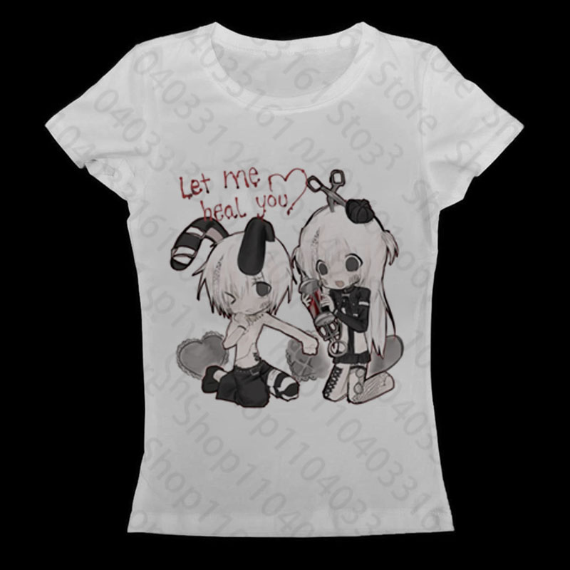 Anime Girl Y2k T-shirt Gothic  - Baby Y2K Clothing recension och pris