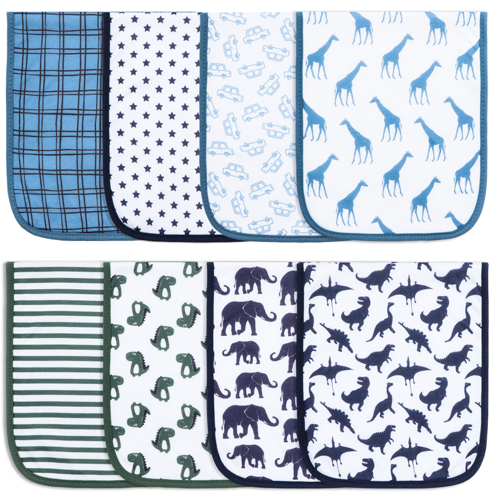 Benoxine 8-Pack Organic Cotton - Printed Bibs Pack recension och pris