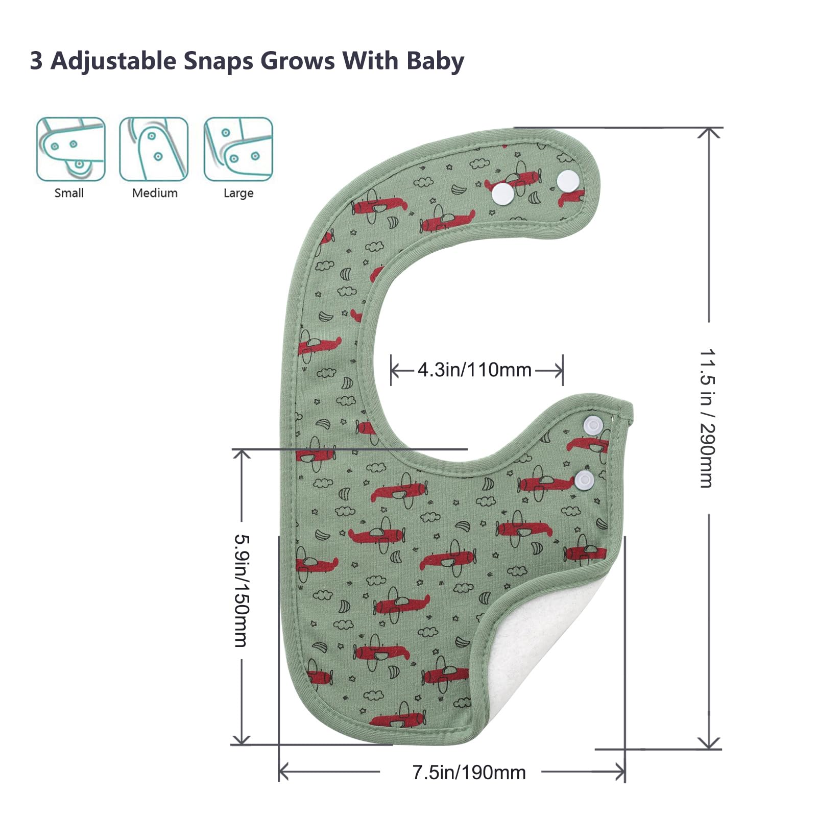 10-Pack Baby Bandana Bibs Soft - Printed Bibs Pack recension och pris