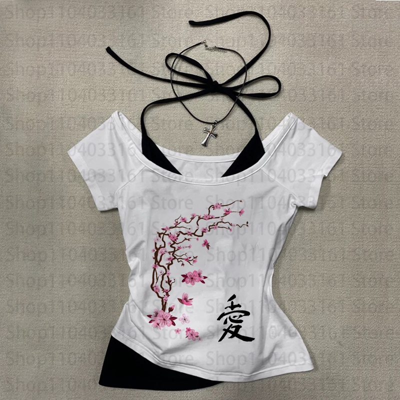 Y2k Tops T-shirt Gothic Woman  - Baby Y2K Clothing recension och pris