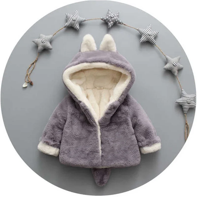 Cute Cat Ears Plush Baby Jacke - Baby Xmas Clothing recension och pris