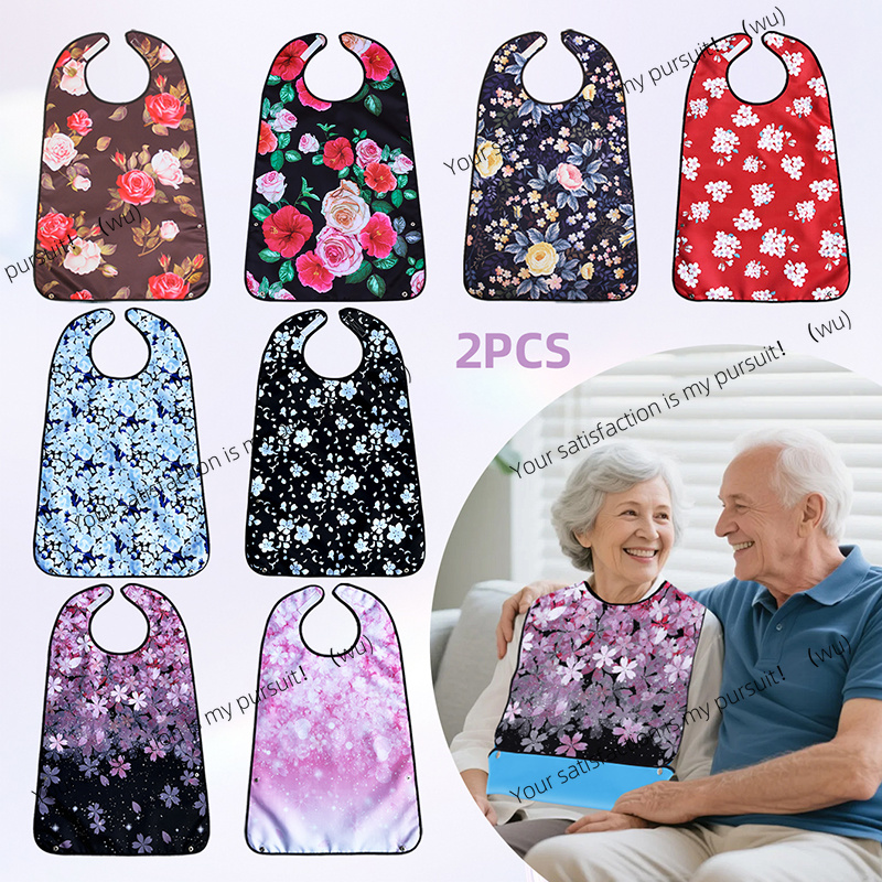 2-Pack Adult Dining Bibs with  - Printed Bibs Pack recension och pris